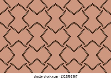 Seamless geometric pattern. With gold color line ornament. creative design for different backgrounds. Seamless horizontal borders with repeating line texture. 