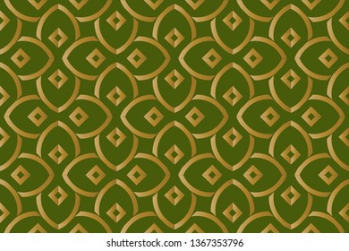 Seamless geometric pattern. With gold color line ornament. creative design for different backgrounds. Seamless horizontal borders with repeating line texture. 