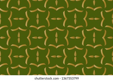 Seamless geometric pattern. With gold color line ornament. creative design for different backgrounds. Seamless horizontal borders with repeating line texture. 