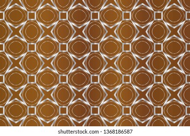 Seamless geometric pattern. With gold color line ornament. Creative design for different backgrounds. Seamless horizontal borders with repeating line texture