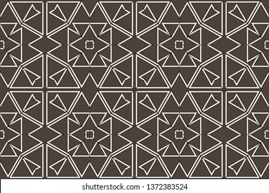 Seamless geometric pattern. With gold color line ornament. Creative design for different backgrounds. Seamless horizontal borders with repeating line texture.