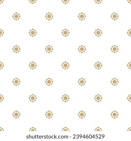 Seamless geometric pattern with gold diamond shapes. Simple floral ornament background. Simple abstract minimalist vector design, repeating texture for luxury wallpaper, wrapping, gift paper, print