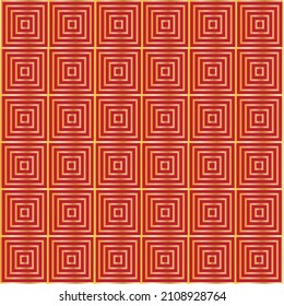 Seamless geometric pattern.Red and gold frame wallpaper.Texture for chinese new year card.Abstract background.Classic meander.Oriental style.Vintage concept.Textile or backdrop.Vector illustration.