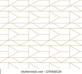 Seamless geometric pattern. Gold linear pattern. Wallpapers for your design.