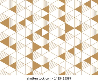 Seamless geometric pattern. Gold linear pattern. Wallpapers for your design.