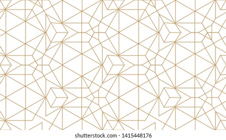 Seamless geometric pattern. Gold linear pattern. Wallpapers for your design.