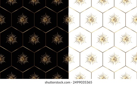 Seamless geometric pattern gold. Vector Illustration.