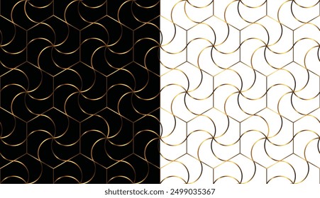 Seamless geometric pattern gold. Vector Illustration.