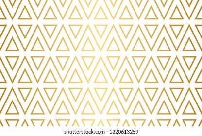 Seamless geometric pattern in gold and white. Ideal for backgrounds.