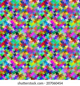 Seamless geometric pattern "golden autumn", multicolored structure. vector.