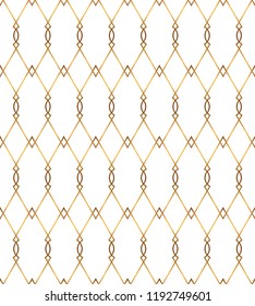 Seamless geometric pattern with golden lines. Abstract golden texture.
