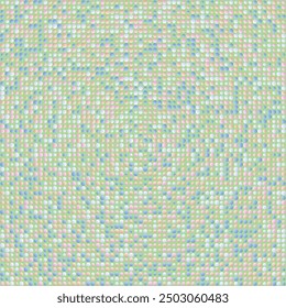 Seamless geometric pattern. Gradient circles in multiple colors. Soft green, pale blue, muted pink, cool blue. Wonderful vector illustration.