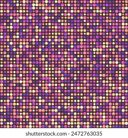 Nahtloses geometrisches Muster. Verlaufskreise in mehreren Farben. Gedämpftes Lila, weiches Rosa, dunkles Rosa, tiefes Violett, olivgrün. Atemberaubende Vektorillustration.