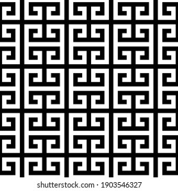 Gráfica de patrones geométricos impecables en blanco y negro