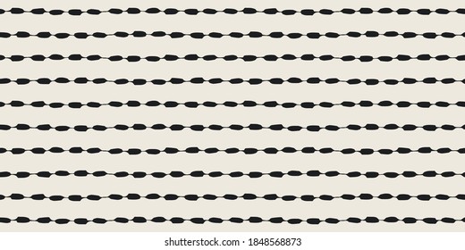 Seamless geometric pattern. Graphic design element for web sites, stationary printables, fabric, scrapbooking etc. Vector illustration. Hand painted ink in beige and black.