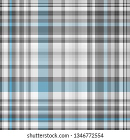 Seamless geometric pattern with gray and blue cells. Retro background. Vector image. Eps 10