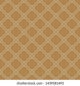 Seamless geometric pattern, great design for any purpose.Pattern background vector.Fine lines.Golden and white.