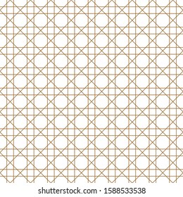 Seamless geometric pattern, great design for print, lasercutting, engraving,wrapping.Pattern background vector.Gold and white.Average thickness lines.