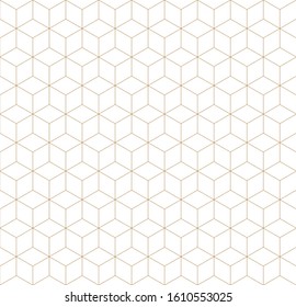 Seamless geometric pattern, great design for print, lasercutting, engraving,wrapping.Pattern background vector.Gold and white.Fine lines