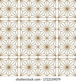 Seamless geometric pattern, great design for print, lasercutting, engraving,wrapping.Pattern background vector.Gold and white.Average thickness lines.