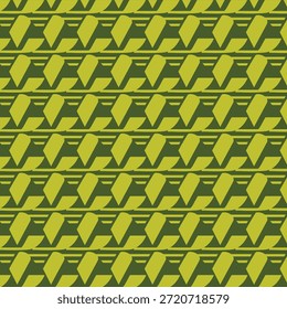 Seamless geometric pattern with green abstract shapes