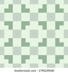 Seamless with geometric pattern green background vector.