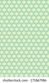 Seamless geometric pattern in green color. For banknote, money design, currency, note, check, cheques, ticket, reward. Vector . 