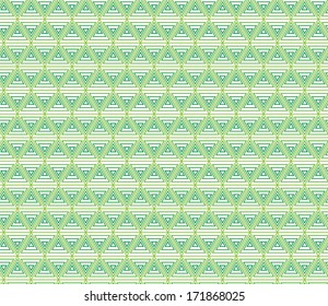 Seamless geometric pattern in green color. For banknote, money design, currency, note, check, cheques, ticket, reward. Vector . 