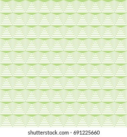 Seamless geometric pattern in green color made of thin flat trendy linear style lines. Inspired of banknote, money design, currency, note, check or cheque, ticket, reward. Watermark security. Vector. 