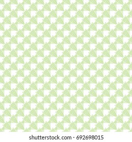 Seamless geometric pattern in green color made of thin flat trendy linear style lines. Inspired of banknote, money design, currency, note, check or cheque, ticket, reward. Watermark security. Vector. 