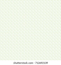 Seamless geometric pattern in green color made of thin flat trendy linear style lines. Inspired of banknote, money design, currency, note, check or cheque, ticket, reward. Watermark security. Vector. 