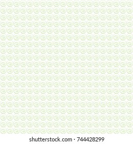 Seamless geometric pattern in green color made of thin flat trendy linear style lines. Inspired of banknote, money design, currency, note, check or cheque, ticket, reward. Watermark security. Vector. 