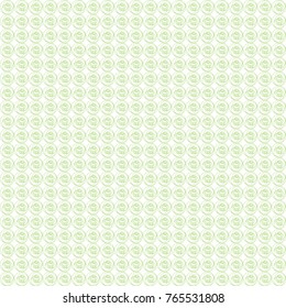 Seamless geometric pattern in green color made of thin flat trendy linear style lines. Inspired of banknote, money design, currency, note, check or cheque, ticket, reward. Watermark security. Vector. 