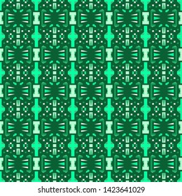 seamless geometric pattern green colorful ornamental design great for clothing or textile or print repeat endless background