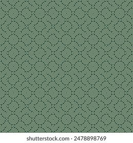 Seamless Geometric pattern. Green geometric seamless pattern designs suitable for Backgrounds, Interiors, Textiles, Tiles, Wallpapers, Printing, Textures, Fabrics, Cover, etc. EPS 10