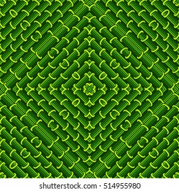 Seamless geometric pattern in green ecological colors.