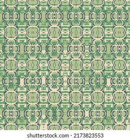 Patrón geométrico impecable con líneas verdes texturadas fondo.
