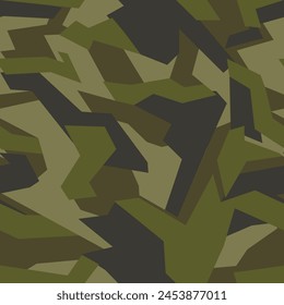 Nahtloses geometrisches Muster von grünen Punkten. Abstrakte camo.Military Textur. Druck auf Stoff und Textilien. Vektorgrafik