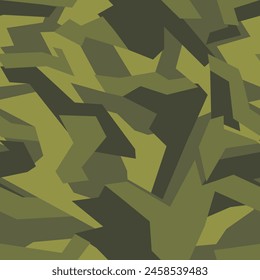 Patrón geométrico sin fisuras de manchas verdes. Abstractas textura camo.Military. Impresión en tela y textiles. Vector