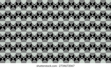Padrão geométrico sem costura com motivos de chevron cinza e carvão. Fundo vetorial abstrato com uma rede de repetição densa de diamantes facetados interligados