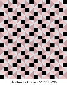 seamless geometric pattern in grey and pink tones