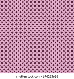 Seamless geometric pattern with grid of stars or cross. Vector Illustration