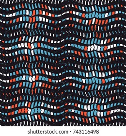Seamless geometric pattern. Grunge abstract background. Vector illustration