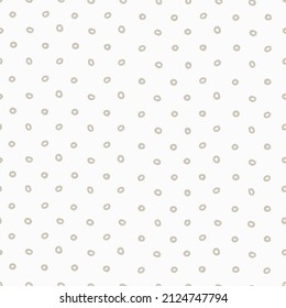 Patrón geométrico sin soldadura con anillos de color beige desigual dibujados a mano sobre fondo blanco para el diseño de superficies, artesanías, prendas de vestir y otros proyectos de diseño