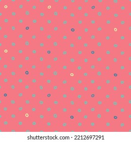 Seamless geometric pattern with hand drawn ring for surface design, craft, apparel and other design projects