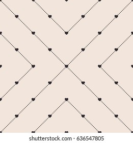 Seamless geometric pattern with heart