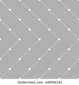Seamless geometric pattern with heart