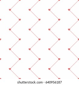 Seamless geometric pattern with heart