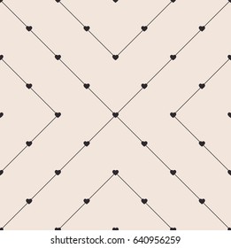 Seamless geometric pattern with heart