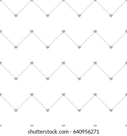 Seamless geometric pattern with heart